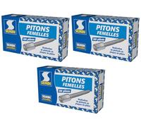 SEMIN Pitons Femelles pour Faux Plafond - 3 Boîtes de 100 - Fixation Tige Filetée D6 mm - Installation Ossature Placo & Fourrures - Pose Rapide et Solide - Rénovation Plafond Intérieu
