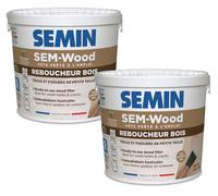 Semin - Reboucheur Bois - Sem Wood - Traitement des Trous et Fissures - Intérieur/extérieur - Finition Bois Clair - Prêt à l’emploi - Seau de 1 kg (Lot de 2)