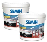 Semin SEM-LIGHT Enduit de Rebouchage Allégé- 2 X 1 L - Ultra Léger, Sans Retrait & Séchage Rapide - Réparation Trous & Fissures - Intérieur Murs & Plafonds - Blanc Mat - 2 Spatules Intégrées