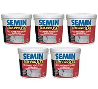 SEMIN Sem-Pro XXL - Colle Papier Peint Prête à l’Emploi - 5 X 5 kg - Colle Haute Performance pour Papier Vinyle, Intissé, Velours et Revêtements Spéciaux - Cuisine et Salle de Bain