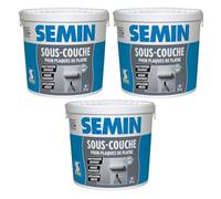 Semin - Sous Couche pour Plaque de Plâtre Intérieur - Prêt à l'Emploi - Seau de 25 kg (lot de 3)