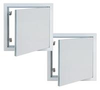 SEMIN Trappe de Visite HQ 200 x 200 mm - Trappe Métallique Laquée Blanche - Isolante Acoustique 29,8 dB - Étanche à l’Air et à la Poussière - Mur et Plafond - VMC et Gaines Techniques - Lot de 2
