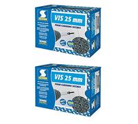Semin - Vis Auto Perceuse 25 mm - Fixation des Plaques de Plâtre sur l'Ossature - Intérieur - Boîte de 1000 Pièces (Lot de 2000)