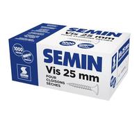 Semin - Vis Auto Perceuse 25 mm - Fixation des Plaques de Plâtre sur l'Ossature - Intérieur - Boîte de 1000 Pièces (Lot de 1000)