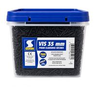 SEMIN Vis Plaque de Plâtre 3,5 x 35 mm - Auto-Perceuses TTPC Double Filet - Fixation Ossature Métallique Intérieur - Acier Phosphaté Anti-Corrosion - Seau 7000 Vis - Norme DTU 25.41