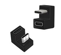 Seminer Adaptateur coudé 180 Degrés (Paquet de 2), U Shape USB C 3.1 Mâle vers Femelle, Type C Connecteur de Transfert de Données Compatible pour MacBook, Téléphone -