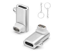 Seminer Adaptateur de Chargeur Type-C pour Montre Connectée COROS Pace Pro | Convertisseur de Charge USB C (Lot de 2)-Argent