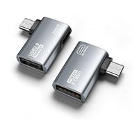 Seminer Adaptateur Micro USB vers USB 2.0 OTG Host à Angle de 90 Degrés avec Alimentation USB pour Téléphone et Tablette, 2 Pièces