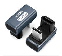 Seminer Adaptateur USB C 80Gbps(2 Pack),Connecteur USB-C Mâle vers Type-C Femelle avec PD 240W/80 Gbps, USBC Extender pour Steam Deck, Switch, Ordinateur Portable, Tablette, Téléphone