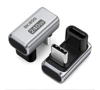 Seminer Adaptateur USB C 80Gbps(2 Pack),Connecteur USB-C Mâle vers Type-C Femelle avec PD 240W/80 Gbps, USBC Extender pour Steam Deck, Switch, Ordinateur Portable, Tablette, Téléphone