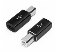 Seminer Adaptateur USB C Femelle vers Imprimante Mâle (2 Paquets), USB Type C vers USB B Connecteur Converti Support Data Sync Compatible avec MIDI, Imprimantes, Piano Electrique