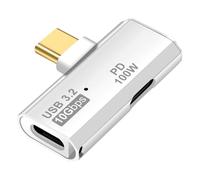 Seminer Adaptateur USB C OTG, Type C 100W Chargement PD Séparateur | USB C vers USB C Double pour iPhone 15 Pro Max, Google TV Chromecast 2020, MacBook, Samsung Galaxy S22/S23(Blanc)