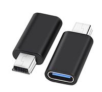 Seminer Adaptateur USB C vers Mini USB (Pack de 2), Type C (Femelle) vers Mini USB 2.0 (Mâle) Convertir Connecteur Compatible avec Appareils Photo Numériques, Ordinateur, GPS (Noir)