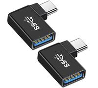 Seminer Adaptateur USB C vers USB 90 degrés(2 Packs), Adaptateur coudé USB-C vers USB-A, Adaptateur USB C 3.1 10 Gbps OTG Adaptateur Compatible pour MacBook, Appareils USB-C