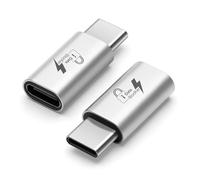 Seminer USB-C vers C Bloqueur de Données (Lot de 2), Protection Contre Le Juice Jacking, Réservé à la Charge, Compatible avec la Charge PD jusqu'à 140W - Argenté