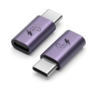 Seminer USB-C vers C Bloqueur de Données (Lot de 2), Protection Contre Le Juice Jacking, Réservé à la Charge, Compatible avec la Charge PD jusqu'à 140W - Violet