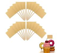 SEMINISMAR Drapeau des Cure-Dents Vide,Mini Étiquettes,Alimentaires Drapeaux,Etiquette Fromage,Marqueurs de Fromage,Marqueurs de Gâteau,Etiquettes de Fromage,Petites Toothpick Flags,100 PCS