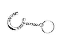 Semiter Porte-Clés Cheval - Bijou et Accessoire Équestre - Fer à Cheval et Mors Exquis pour Cartes de Contrôle d'Accès, Clés de Voiture, Cure-Oreilles et Coupe-Ongles
