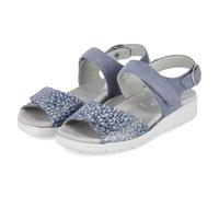 Semler D4145725/076 SP Sandales plates en daim pour femme Bleu Taille 1, Sky 076, 38.5 EU