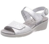 Semler Garçon Fille Ramona Sandales Bride Cheville, Blanc (Weiss-Silber 101), 33 EU X-Large