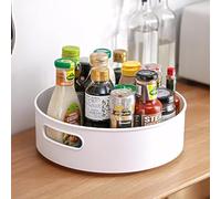 Semlos Lazy Susan Organiseur de Plateau tournant, étagère à épices pour Rangement de Cuisine, Support à Condiments Pivotant, Meuble de Rangement Antidérapant, Meuble de Tiroir de Rangement 22,9cm