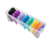 Semme 10pcs Peignes de Tondeuse à Cheveux Ensemble Multicolore ABS | Peignes ABS 10 pièces, tailles codées multicolores, boîte de rangement sécurisée incluse, adapté aux cheveux en salon et à