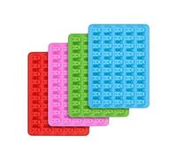 Semme 4 Ensembles de Grands Moules à Ours Gommeux DIY avec 200 Cavités et Compte-gouttes, Kit de Fabrication en Silicone pour Collations et Friandises