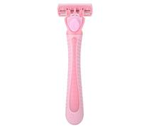 Semme 6Pcs Six Couches Lames Femelles Femmes Épilation du Corps Épilateur Manuel avec 1 Poignée Matériau ABS Acier Inoxydable Rose 14,4 Cm pour Visage Jambes Aisselles