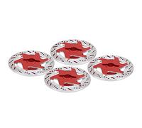 Semme Accessoires de Disque de Frein Simulés CNC en Alliage d'aluminium, 4 Pièces, Universels Adaptés pour : Voiture 10 RC (Rouge)
