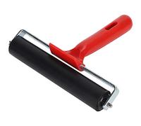 Semme Art Roller Roller Peinture Dia 15 Cm Rouleau en Caoutchouc Brayer pour la Gravure Collage Encreur Fournitures d'Art Poignée en Plastique Cadre en Acier Inoxydable (Caoutchouc+plastique 2)