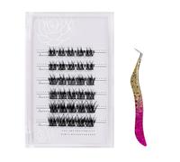 Semme Auto-adhésif Faux Vison Grappes Cils Colle 30pcs (MF10-1) | 30 grappes de faux vison de 10/12/14 mm de longueurs mixtes, idéales pour un usage quotidien, des voyages et des looks de