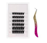Semme Auto-adhésif Faux Vison Grappes Cils Colle 30pcs (MF10-11) | 30 grappes de faux vison de 10/12/14 mm de longueurs mixtes, idéales pour un usage quotidien, des voyages et des looks de