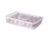 Semme Boîte de Rangement d'œufs Portable à 34 Grilles avec Poignée, Support en Plastique Robuste pour la Cuisine, le Réfrigérateur et l'extérieur