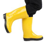 Semme Bottes de Lutte Contre L'incendie Chaussures de sécurité Anti-Impact Résistant à la Perforation Résistant aux Acides Bottes de Sauvetage en Caoutchouc Chimique pour la Protection (45)