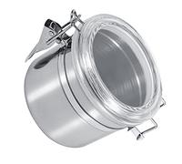 Semme Bouteille de Récipient de Stockage de Nourriture de Cuisine en Acier Inoxydable pour Grains de café de thé au Sucre - Solution de Stockage de Couvercle Transparent - 4 Tailles Disponibles (S