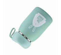 Semme Bouteille de Tasse à Vide en Acier Inoxydable à Motif Mignon-bouteille Résistante aux Portables pour l'école de Bureau de Voyage et le Pique-nique (GREEN)