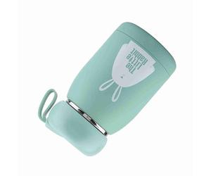 Semme Bouteille de Tasse à Vide en Acier Inoxydable à Motif Mignon-bouteille Résistante aux Portables pour l'école de Bureau de Voyage et le Pique-nique (GREEN)
