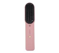 Semme Brosse à Lisser les Cheveux Fil, Peigne à Lisser Rechargeable avec Chauffage Rapide pour Cheveux Bouclés et Raides, Style électrique Portable (Rose)