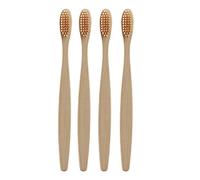Semme Brosses à Dents en Bambou, Douces pour les Gencives Sensibles avec Poignée Parfaite, Brosse à Dents Durable pour Adultes et Enfants (2)