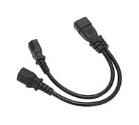 Semme Câble Séparateur d'alimentation IEC320 C14 à C15, Conception 2 Sorties pour Lampe de Bureau, Imprimante, Projecteur, Cordon Séparateur d'alimentation Sûr 10A