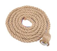 Semme Corde de chanvre épaisse Vintage de 200cm, plafonnier industriel suspendu, cordon de lampe de Base E27 (6,6 pieds) (1 * support)
