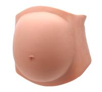 Semme Costume de Ventre de Femme Enceinte en Silicone, Bosse Artificielle Douce et Légère Réglable pour les Fêtes et les Spectacles sur Scène (YELLOW)