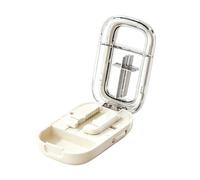 Semme Coupe-comprimé avec Pince Réglable pour une moitié Précise (Blanc | Lame en Acier Inoxydable, Rangement Anti-déversement, Convient aux Pilules 1/2 et 1/4, pour les Voyages à Domicile