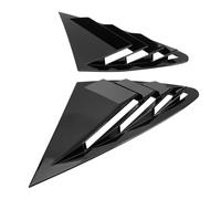 Semme Couvercle de Persienne de Fenêtre Latérale Arrière Gauche Droite, 2 Pièces, pour GLC Coupe C253 2016 2022, Garniture de Volet de Ventilation Brillante de Remplacement (Noir Brillant)