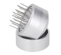 Semme Distributeur d'aiguilles à café Dis Distributeur d'aiguilles à café de 58 Mm avec Base Outil de Dispersion de en Acier Inoxydable Agitateur à en Argent pour une Distribution Uniforme du (58MM)