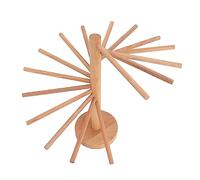 Semme Égouttoir à Pâtes Pliable en Bois pour Spaghettis, Nouilles et Lasagnes - Support de Cuisine Compact avec 18 Barres