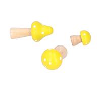 Semme Ensemble d'artisanat en Forme de Champignon, 3 Pièces, Ornements en Bois Innovants pour la Décoration, Adorables Sculptures de Champignons en Bois de Haute qualité, Idéal pour Les Amis et la