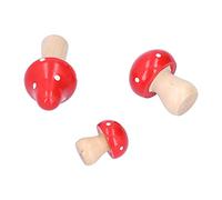 Semme Ensemble d'artisanat en Forme de Champignon, 3 Pièces, Ornements en Bois Innovants pour la Décoration, Adorables Sculptures de Champignons en Bois de Haute qualité, Idéal pour Les Amis et la