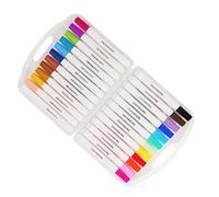 Semme Ensemble de Marqueurs Acryliques de 24 Couleurs avec Poignée Triangulaire Ergonomique pour Peindre sur Bois, Céramique, Verre et Métal