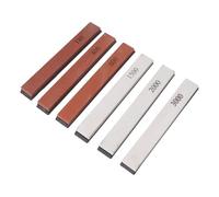 Semme Ensemble de Pierres à Aiguiser Professionnelles, 6 Pièces, avec Base et Angle Intégrés pour un Affûtage Efficace des Ciseaux